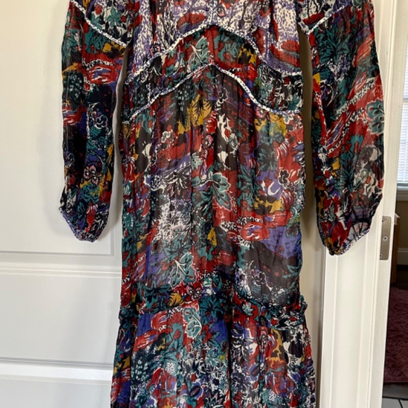 Maeve Annabella Floral Boho Maxi Dress Anthropology Size 2P - Picture 3 of 10
